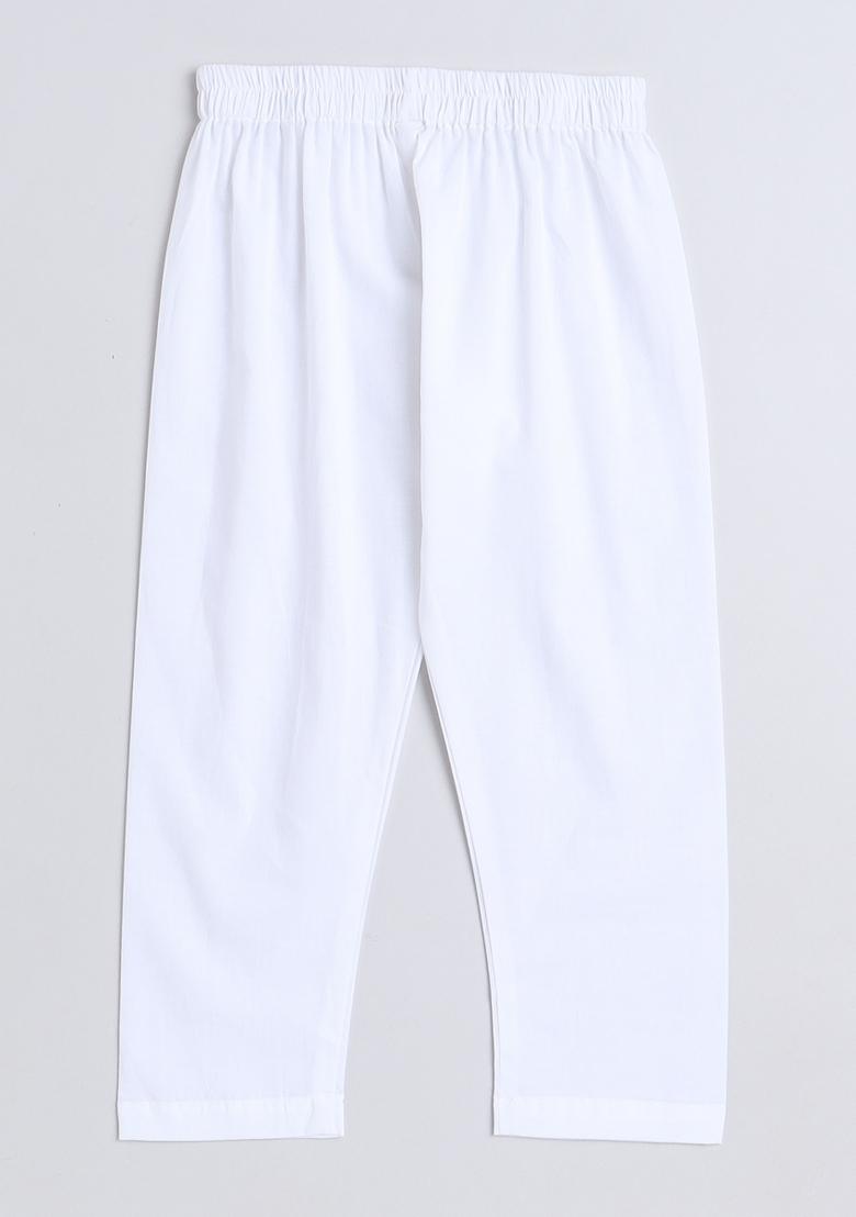 Green Printed Cotton Kurta Set For Boys - Indya