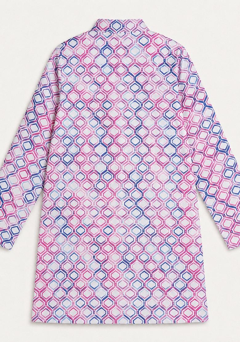 Multicolor Printed Polyester Kurta Set For Boys - Indya