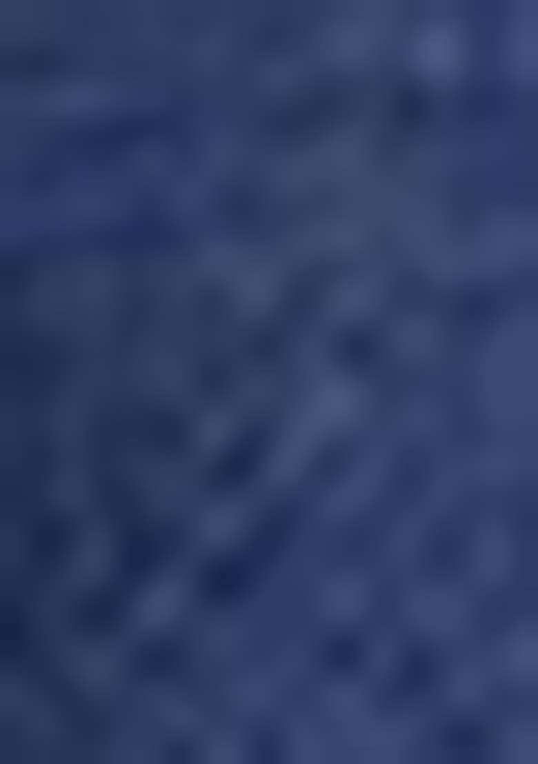 Navy Blue Embroidered Banarasi Silk Angrakha For Boys - Indya