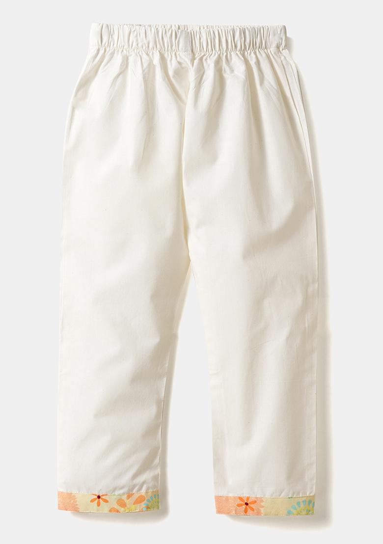 Yellow Embroidered Cotton Kurta Sets For Boys