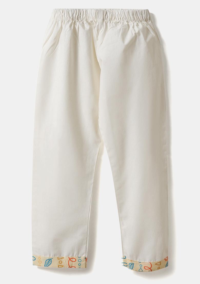 Yellow Embroidered Cotton Kurta Sets For Boys