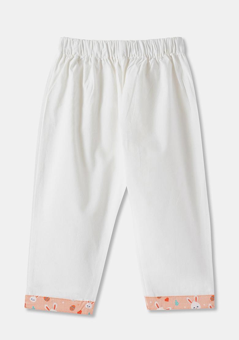 Peach Embroidered Cotton Kurta Sets For Boys