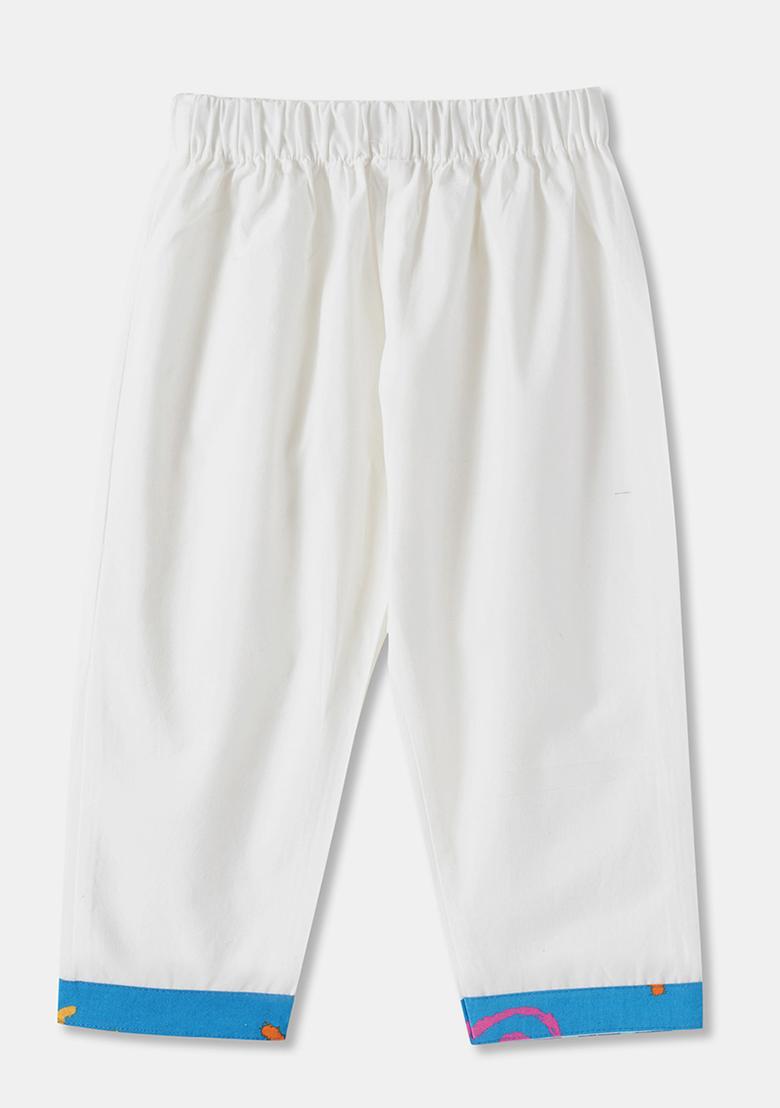 Blue Embroidered Cotton Kurta Sets For Boys