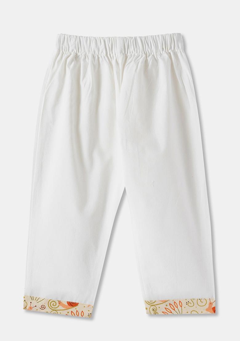 Beige Embroidered Cotton Kurta Sets For Boys