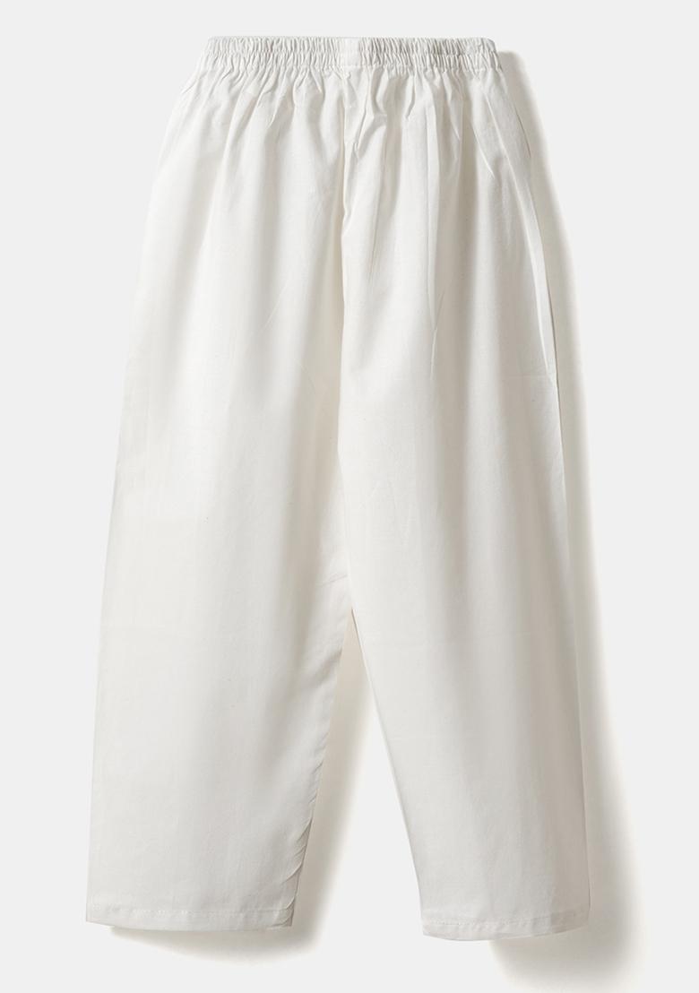 Maroon Embroidered Cotton Kurta Sets For Boys