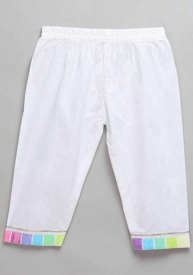 Offwhite Printed Cotton Kurta Set Holi For Boys