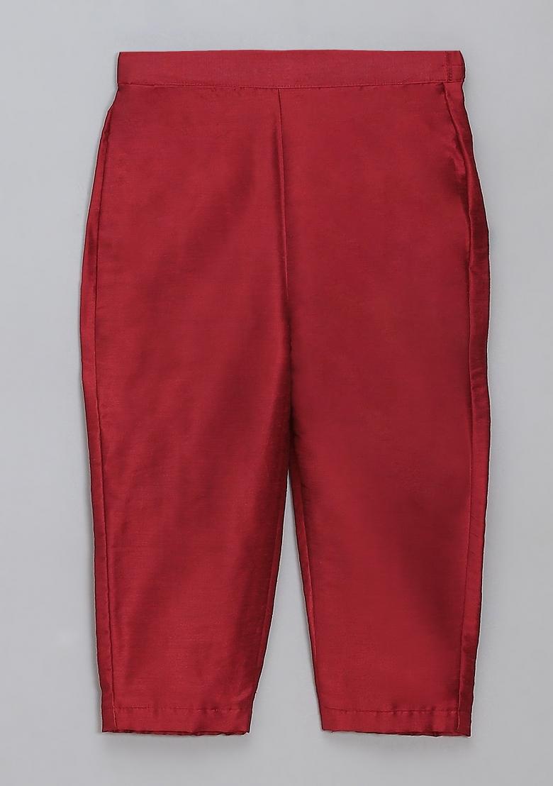 Maroon Embroidered Velvet Bandhgala Set Wedding For Boys