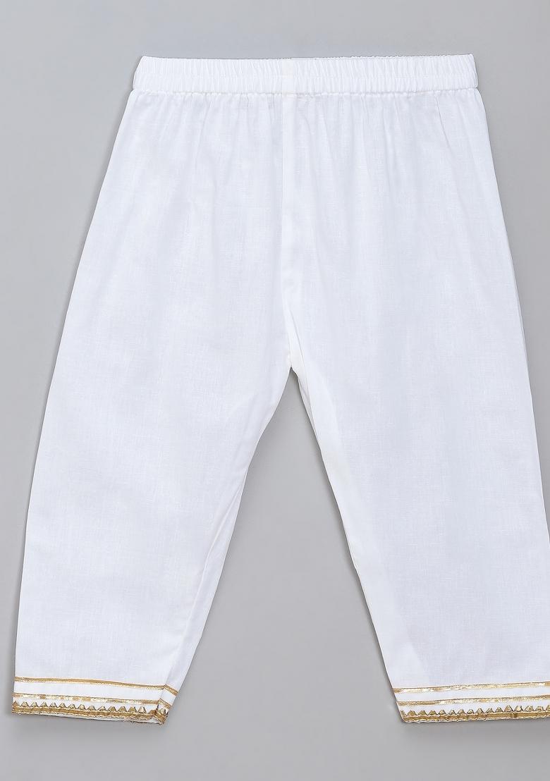 Green Embroidered Cotton Kurta Set Eid For Boys