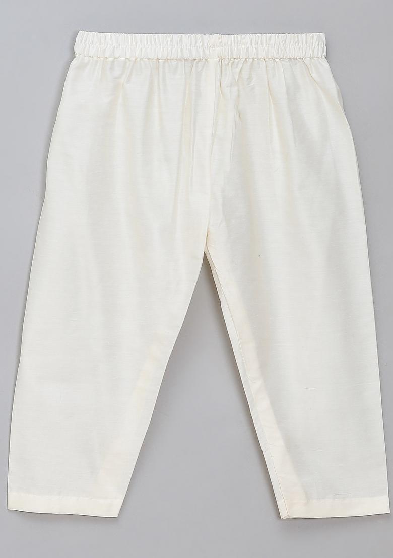 Yellow Printed Cotton Kurta Set Lohri For Boys