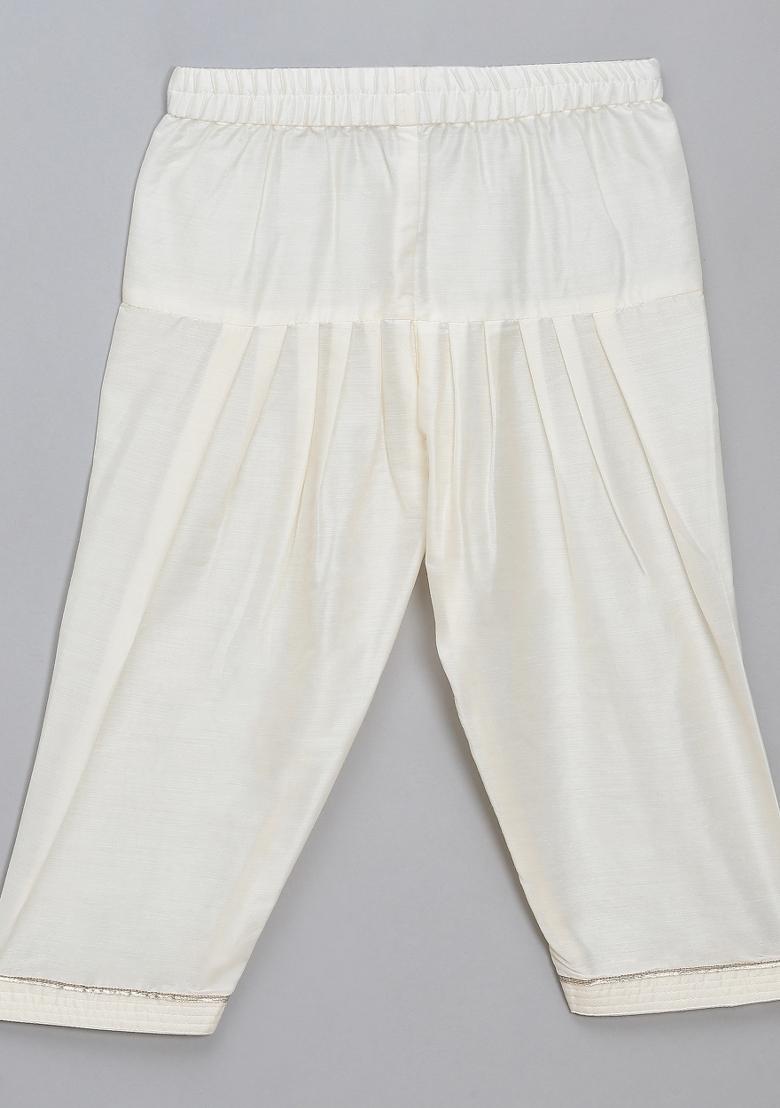 Green Printed Cotton Silk Kurta Set Eid For Boys