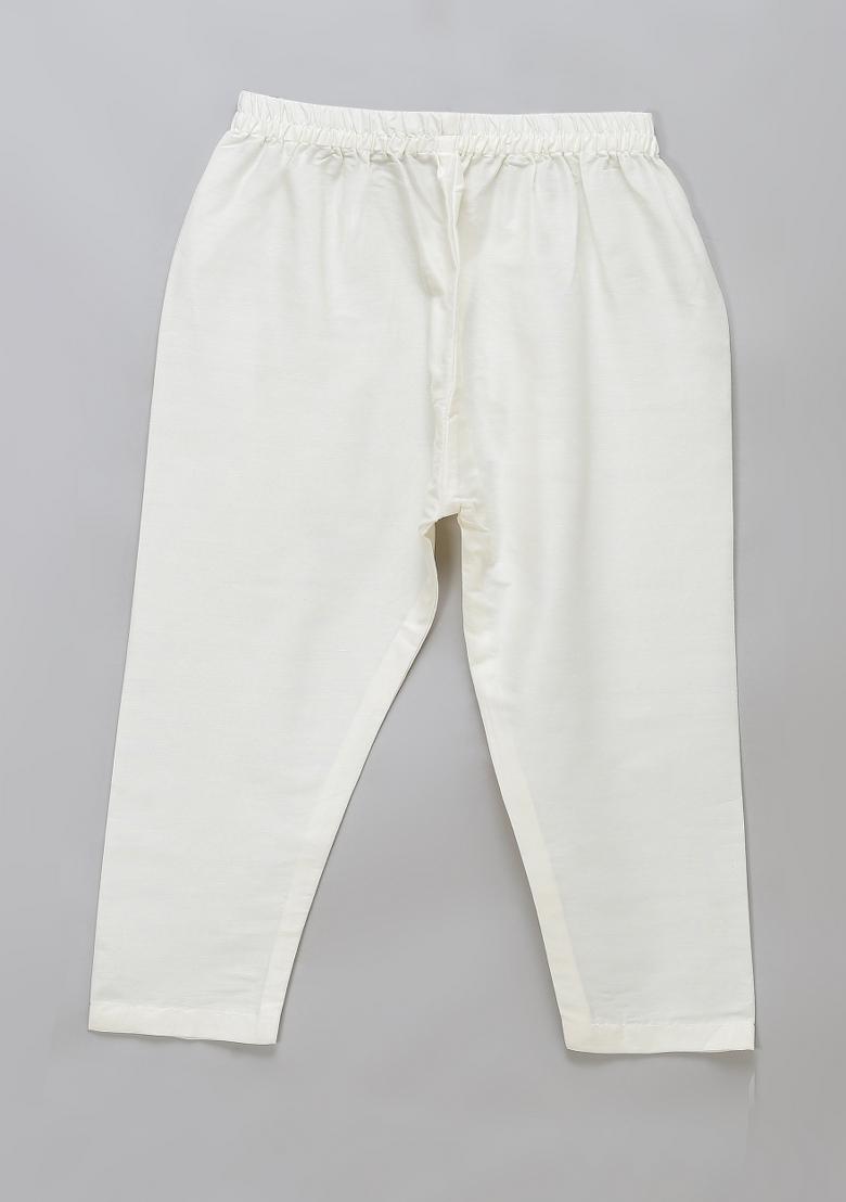 Maroon Embroidered Cotton Silk Kurta Set Wedding Eid For Boys