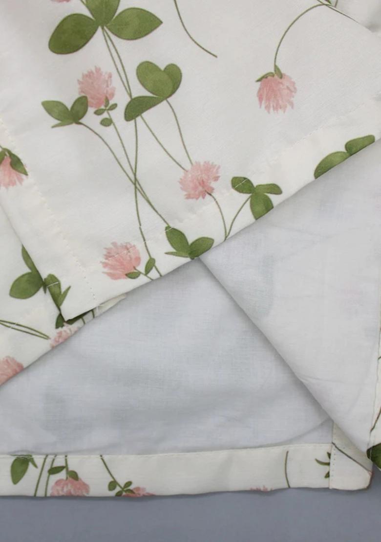 Off White Digital Print Cotton Silk Kurta Set Wedding Eid For Boys