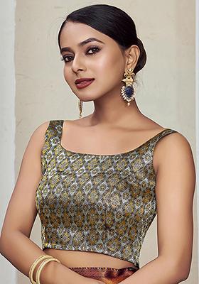 Black Woven Silk Blouse