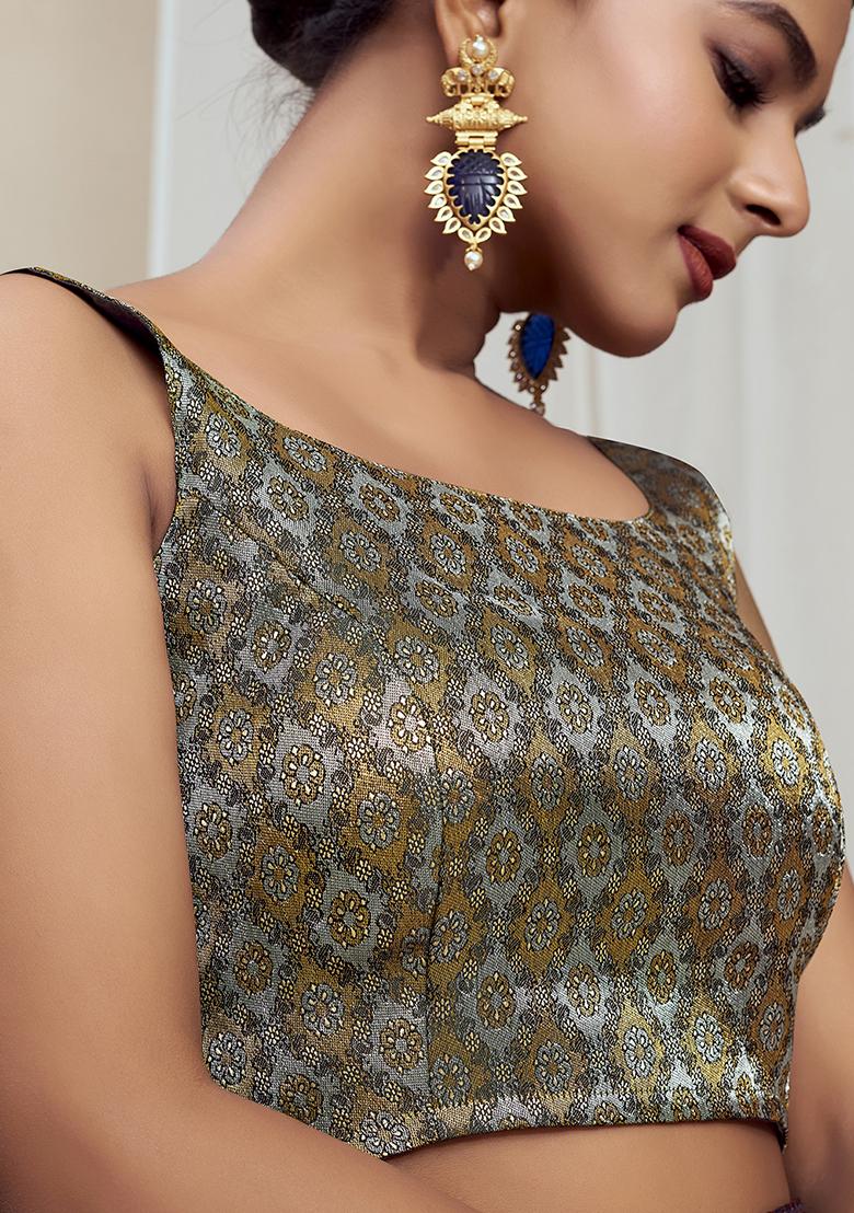 Black Woven Silk Blouse