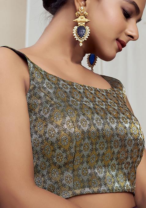 Black Woven Silk Blouse