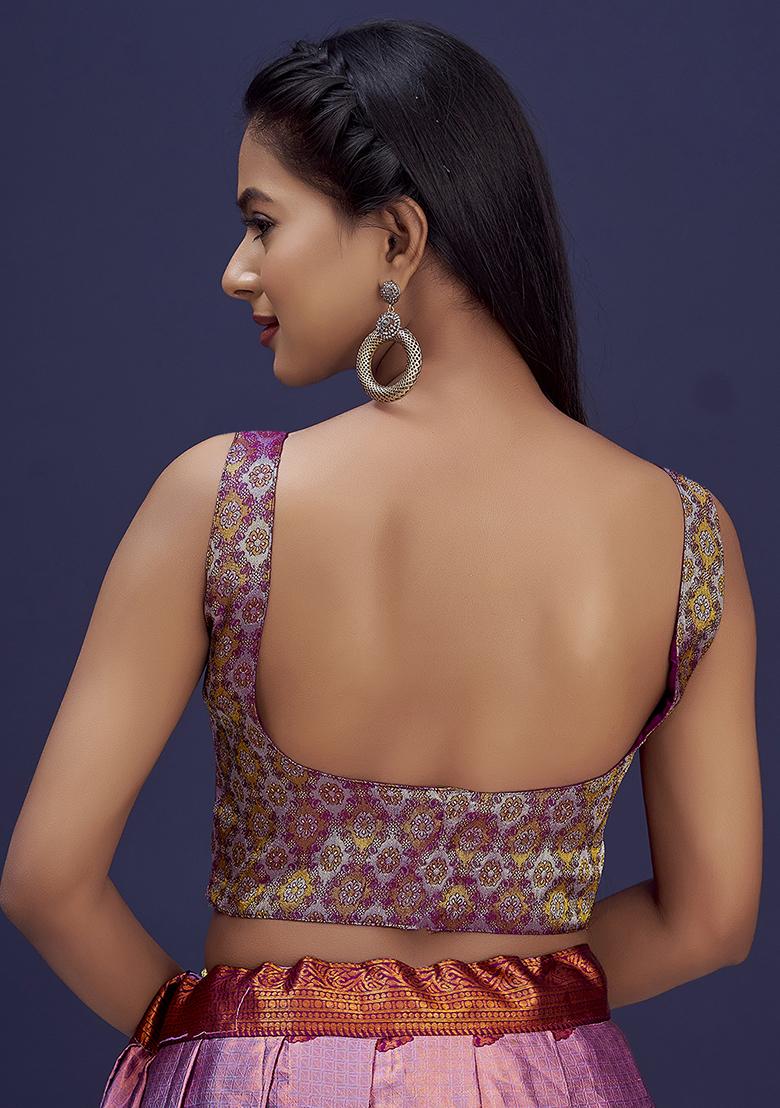 Wine Woven Silk Blouse