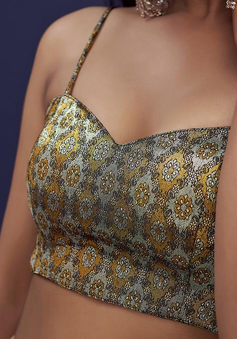 Black Woven Silk Blouse