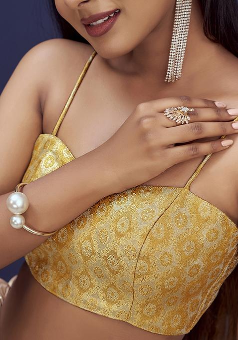 Cream Woven Silk Blouse