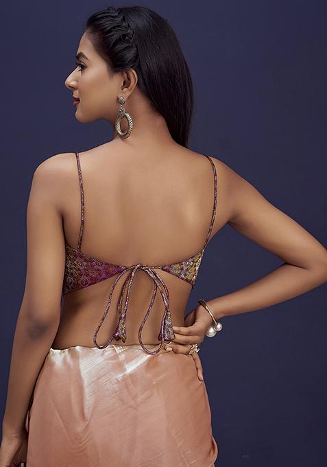 Wine Woven Silk Blouse