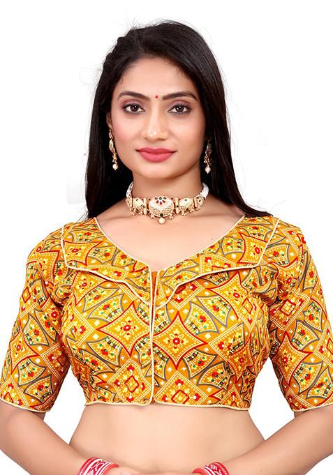 Mustard Solid Soft Zimichoo Padded Blouse