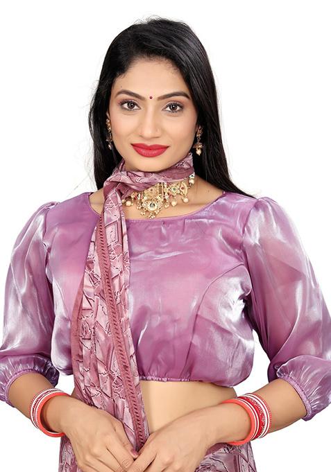 Pink Solid Soft Zimichoo Padded Blouse