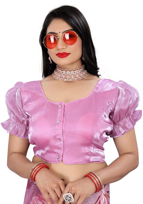 Pink Solid Soft Zimichoo Padded Blouse