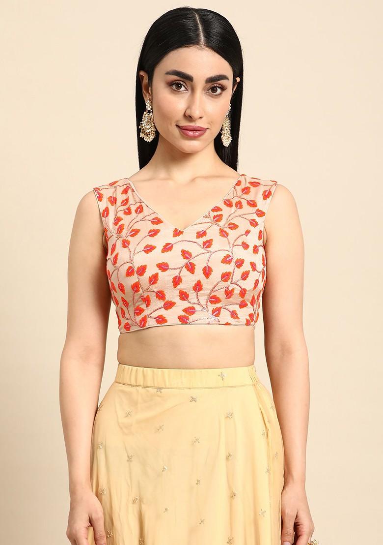 peach chiffon blouses