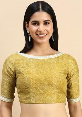 Green Abstract Print Poly Blend Blouse