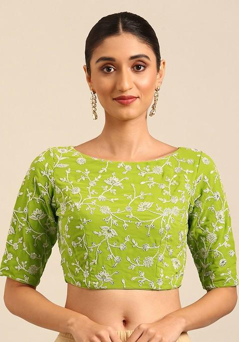 Lime Lagoon Floral Print Blouse