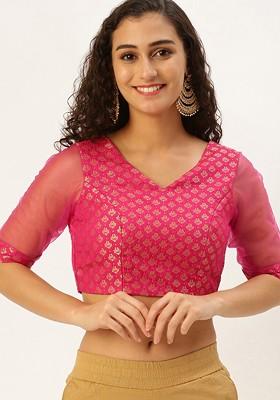 Pink Woven Poly Blend Blouse
