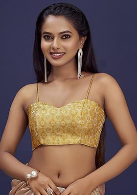 Cream Zari Work Art Silk Blouse