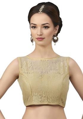 Gold Back Hook Closure Net Blouse