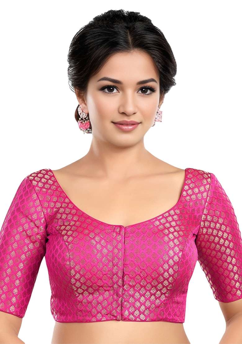 Rani Front Hook Closure Brocade Blouse - Indya