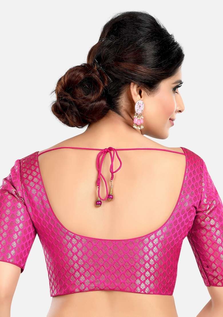 Rani Front Hook Closure Brocade Blouse - Indya
