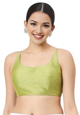 Sea Green Back Hook Closure Art Silk Blouse