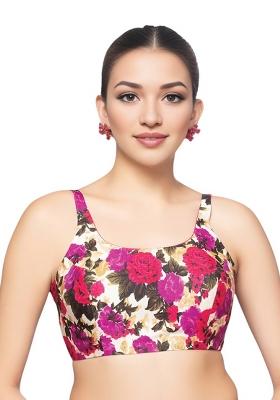 Multi Back Hook Closure Art Silk Blouse