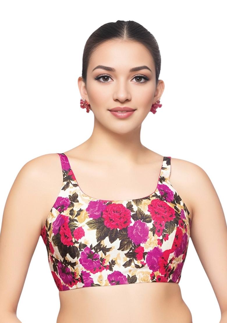 Multi Back Hook Closure Art Silk Blouse