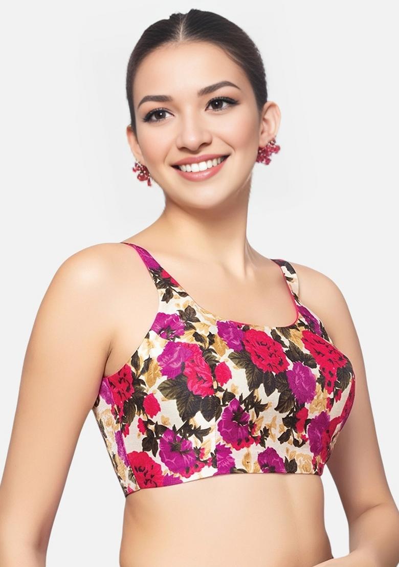 Multi Back Hook Closure Art Silk Blouse