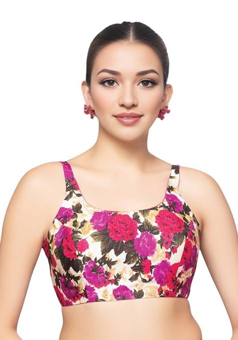 Multi Back Hook Closure Art Silk Blouse