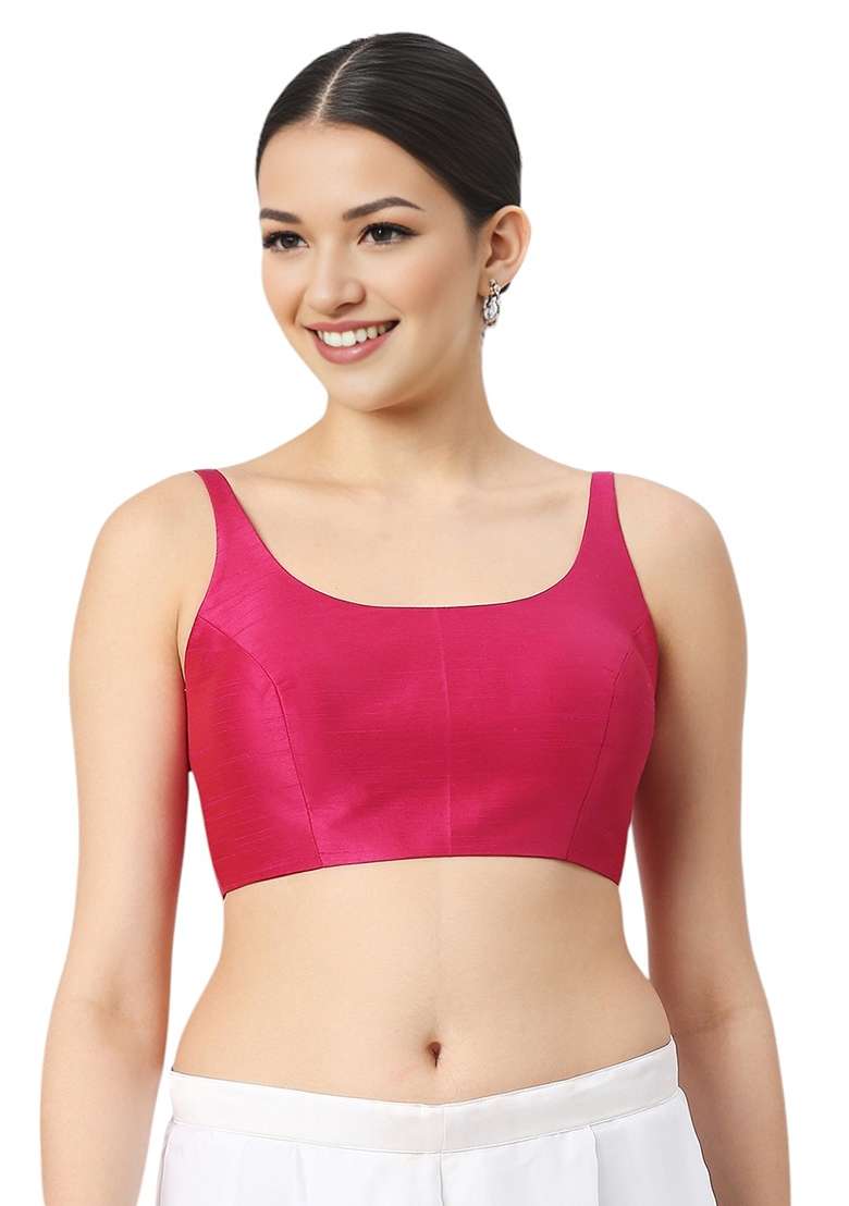 Rani Back Hook Closure Art Silk Blouse - Indya