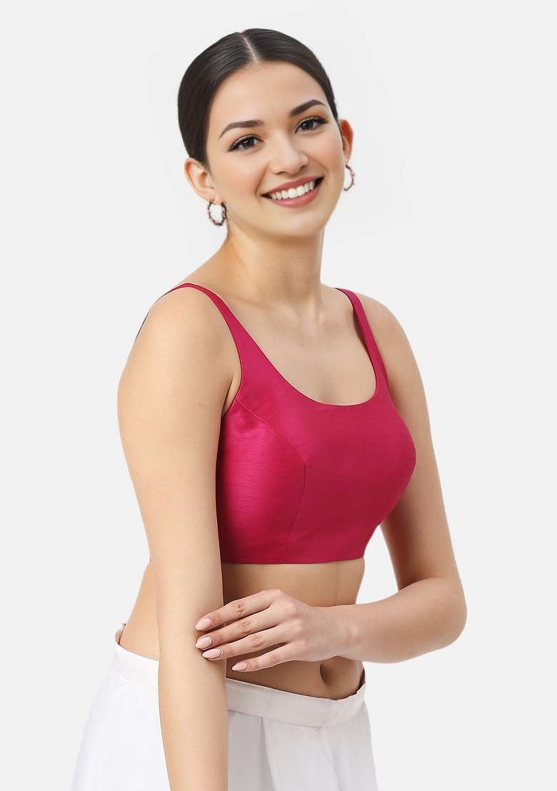 Rani Back Hook Closure Art Silk Blouse - Indya