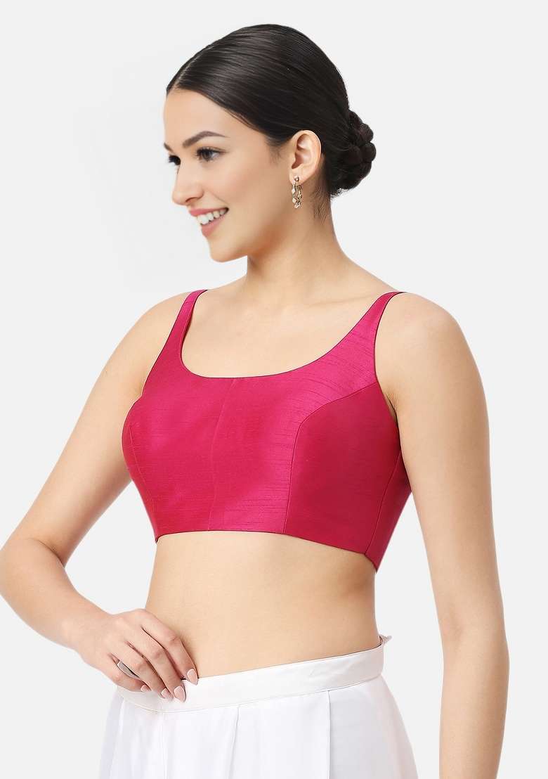 Rani Back Hook Closure Art Silk Blouse - Indya