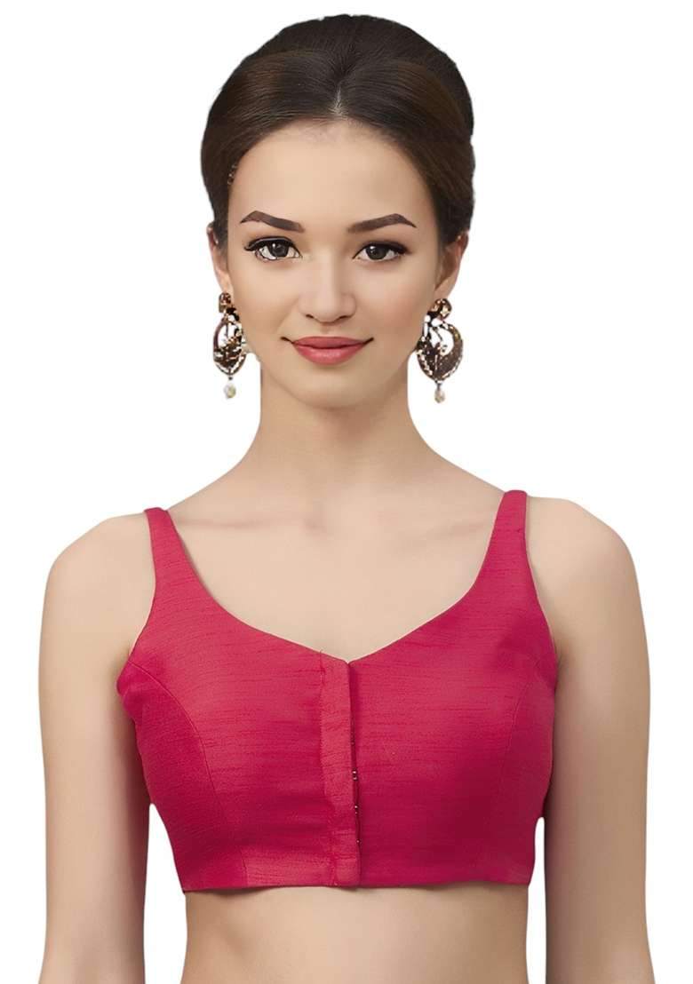 Rani Front Hook Closure Art Silk Blouse - Indya