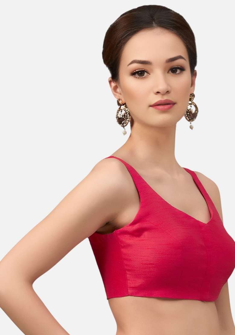 Rani Front Hook Closure Art Silk Blouse - Indya