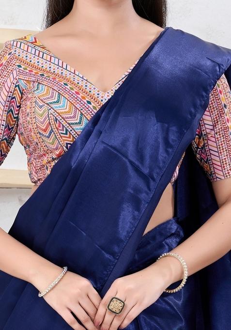 Peach Hand embroidery Poly Shifli Blouse