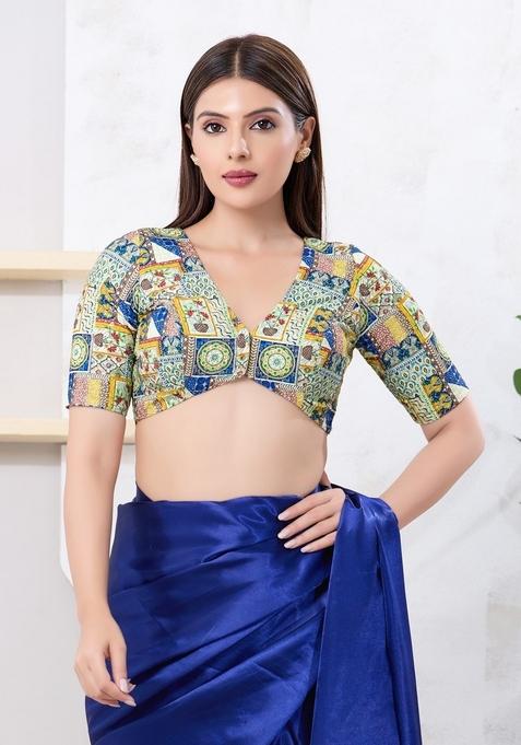 Multi Hand embroidery Poly Polyester Blouse