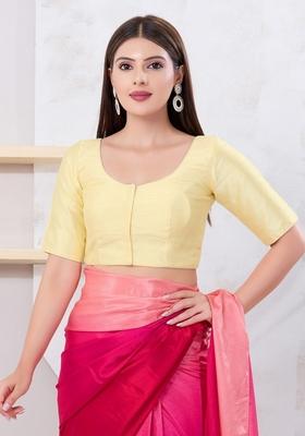 Cream Hand embroidery Poly Dupion Silk Blouse