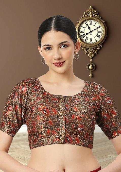 Multicolor Printed Silk Blouse