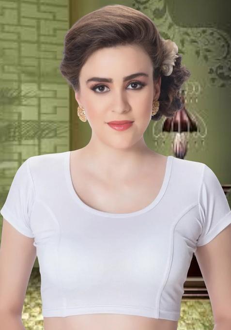 Silver Plain Lycra Blouse