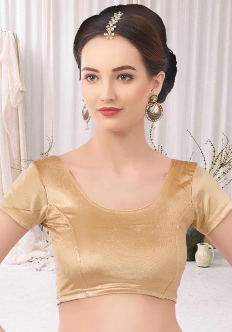 Golden Plain Velvet Blouse
